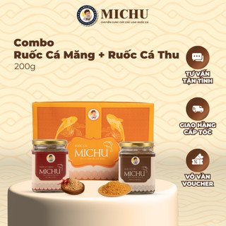 Combo 100g Ruốc Cá Măng & 100g Ruốc Cá Thu Ăn Liền Michu Tinh Hoa Của Thiên Nhiên Việt Nam