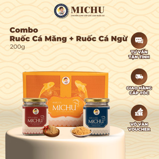Combo 100g Ruốc Cá Măng & 100g Ruốc Cá Ngừ Ăn Liền Michu Tinh Hoa Của Thiên Nhiên Việt Nam