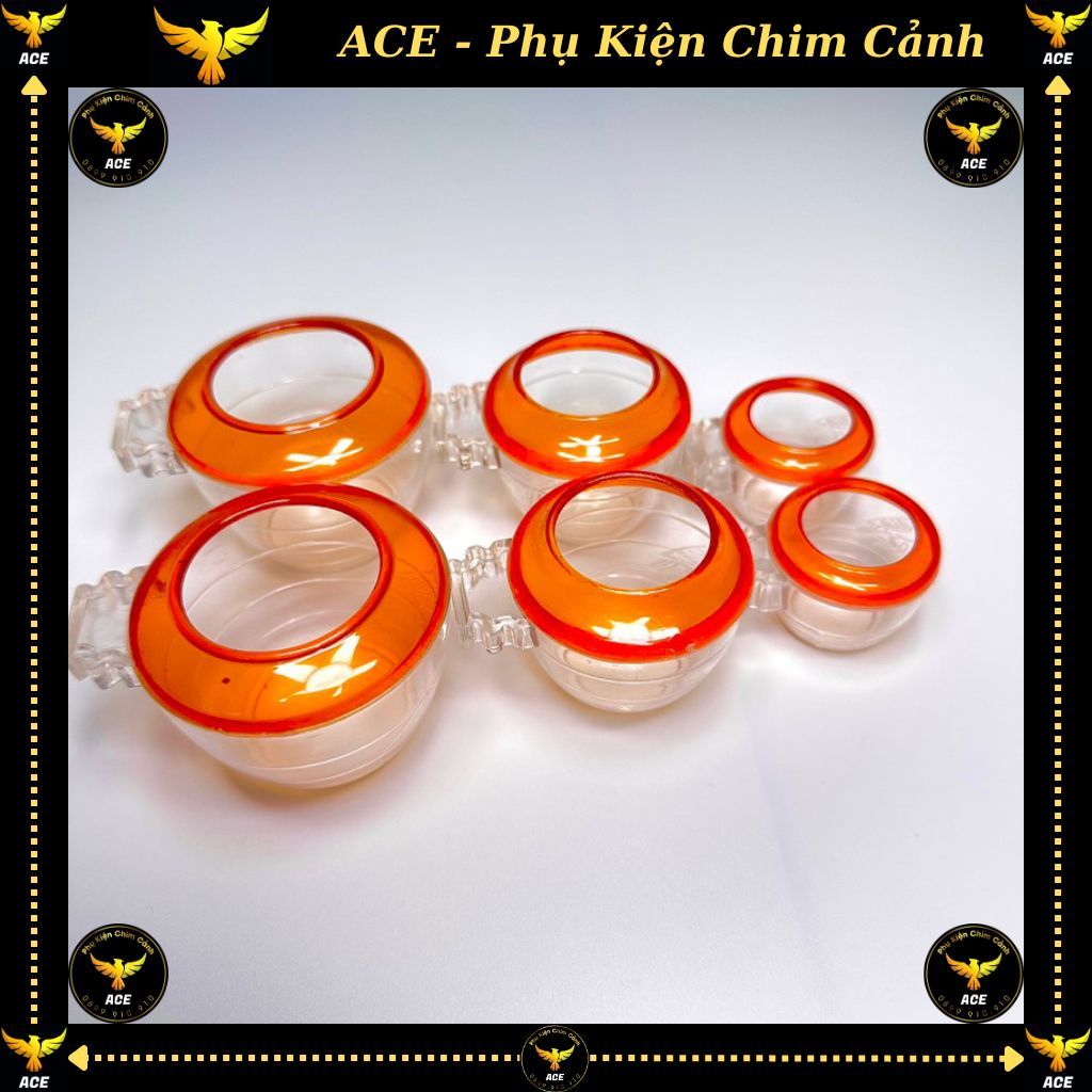 Cóng uống nhựa đỏ cho chim chào mào, cu gáy, khuyên, hút mật, my, khướu, ... ACE PHỤ KIỆN CHIM CẢNH