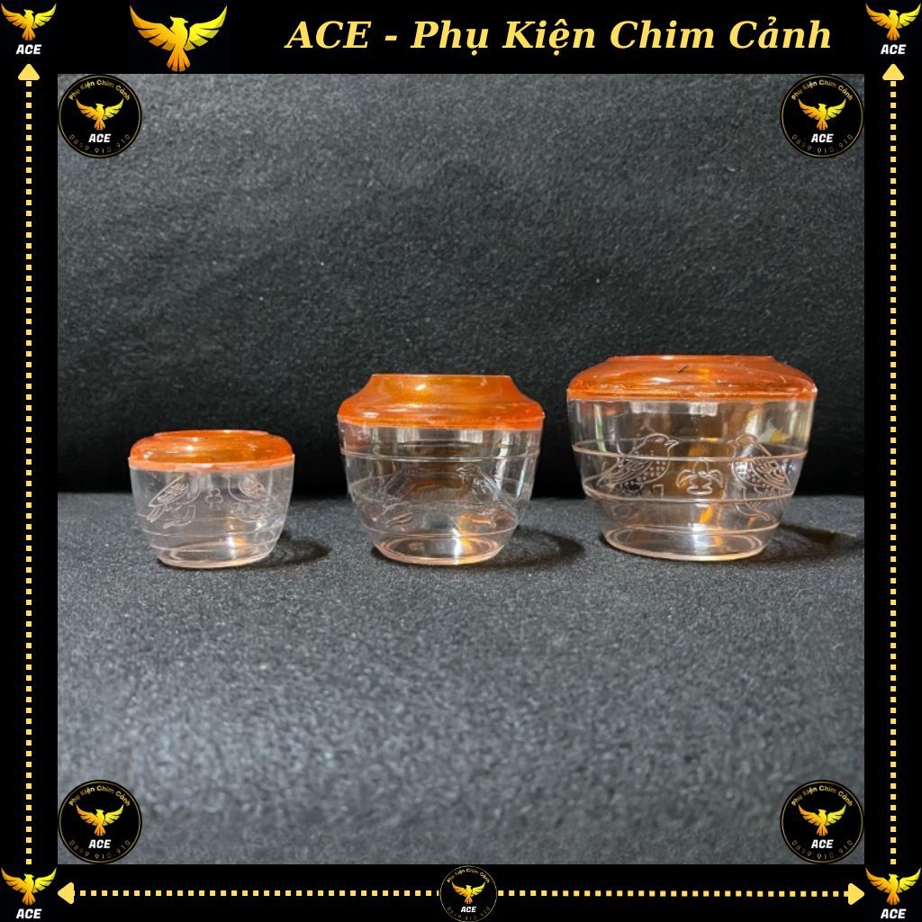 Cóng uống nhựa đỏ cho chim chào mào, cu gáy, khuyên, hút mật, my, khướu, ... ACE PHỤ KIỆN CHIM CẢNH