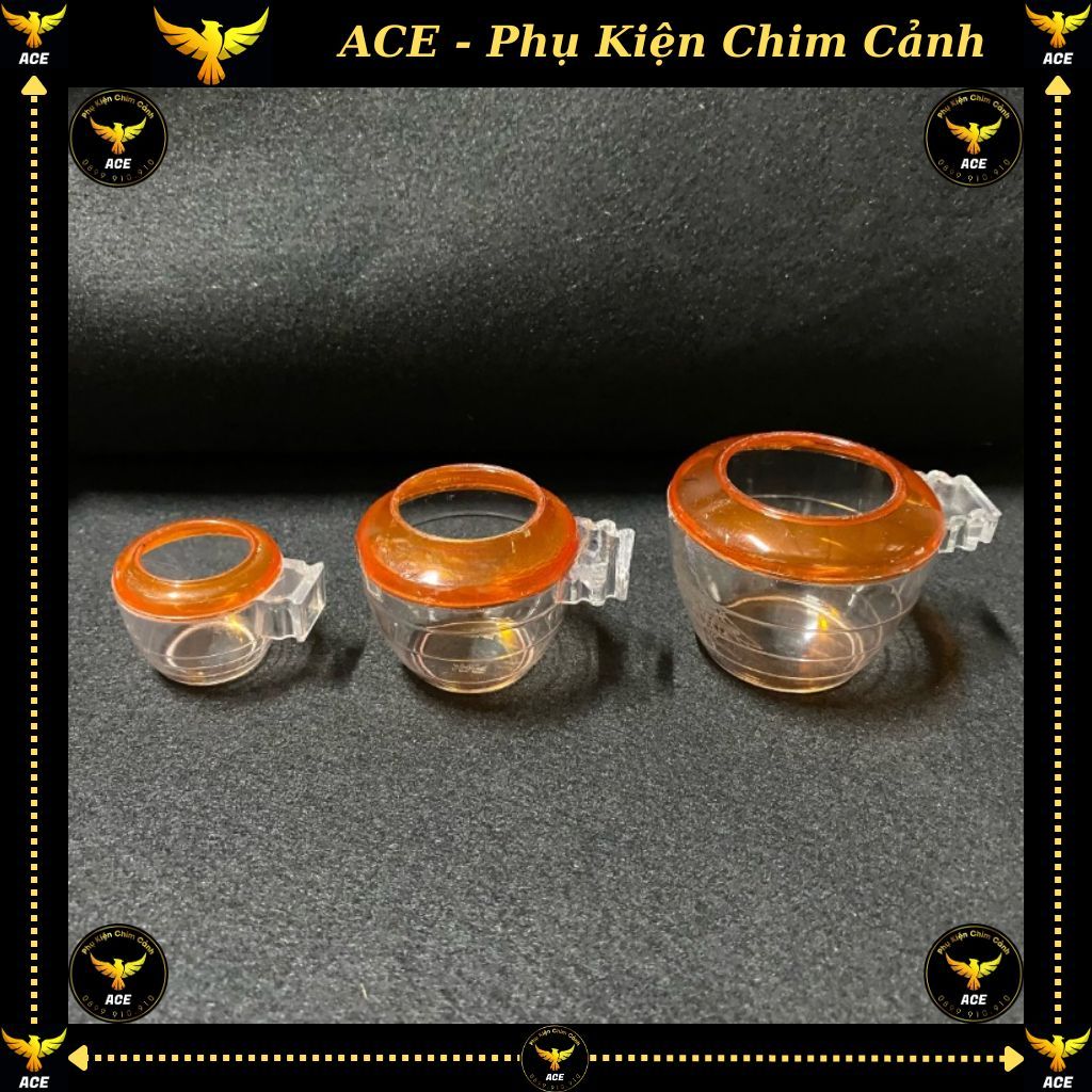 Cóng uống nhựa đỏ cho chim chào mào, cu gáy, khuyên, hút mật, my, khướu, ... ACE PHỤ KIỆN CHIM CẢNH