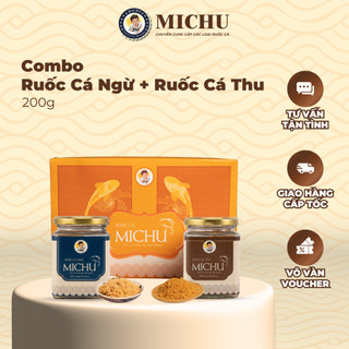 Combo 100g Ruốc Cá Ngừ & 100g Ruốc Cá Thu Michu Tinh Hoa Của Thiên Nhiên Việt Nam