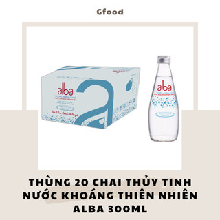   THÙNG 20 CHAI THỦY TINH  Alba Nước Khoáng Thiên Nhiên 300ml 