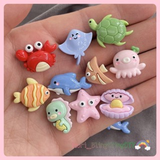 (CT653) Phụ Kiện Charm Sticker Hình Động Vật Biển Dễ Thương