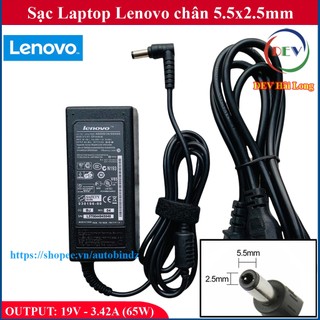 SẠC LAPTOP LENOVO 19V 3.42A - 65W chân To 5.5x2.5mm - đường kính đầu sạc 5.5mm - hàng mới