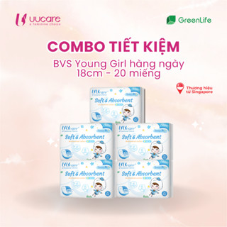Combo tiết kiệm Băng vệ sinh UUcare Singapore Young Girl 18cm 20 miếng
