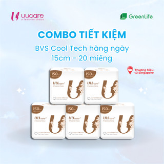 Combo tiết kiệm Băng vệ sinh UUcare Singapore Cooltech hàng ngày 15cm 20 miếng