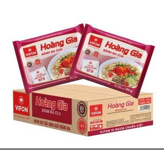 Thùng 18 gói bánh đa cua hoàng gia, phở thịt bò Hoàng gia 120g/1 gói