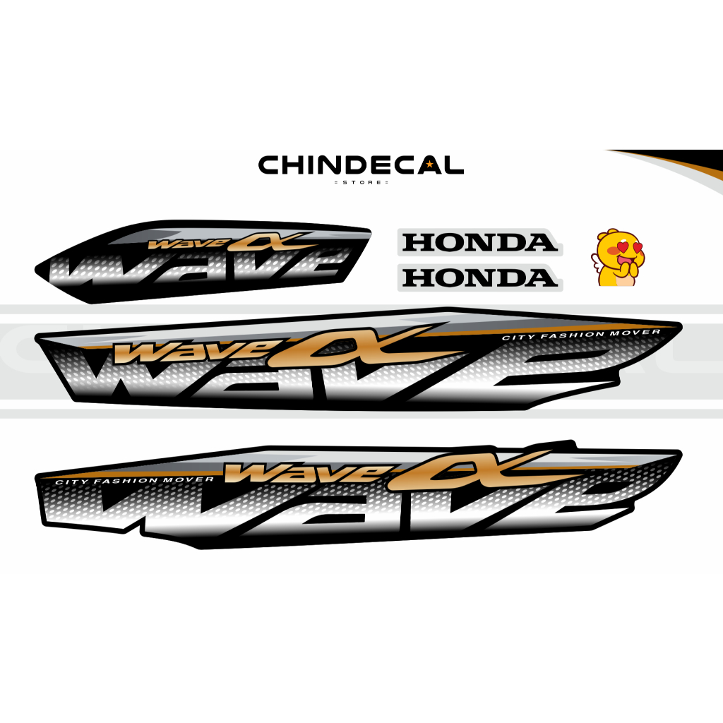 Tem Wave Alpha 100 & 50cc Mẫu 2012 | Chống nước chống bay màu | 612634