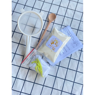 Combo Nấm Sữa Kefir Rây Nhựa Khăn Vải Muỗng Gỗ Sổ Tay Hướng Dẫn Dành Cho Một Người