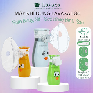 Máy Xông Mũi Họng Khí Dung LAVAXA L84 Cao Cấp Cho Cả Gia Đình 3 Mặt Nạ 4 Chế Độ Hoạt Động Sạc USB Công Nghệ Nhật Bản
