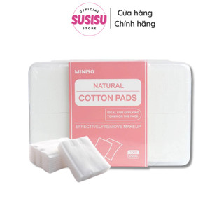  Bông Tẩy Trang MINISO Hộp 1000 Miếng - Chuyên Đắp Lotion Mask Toner Nhật Bản 