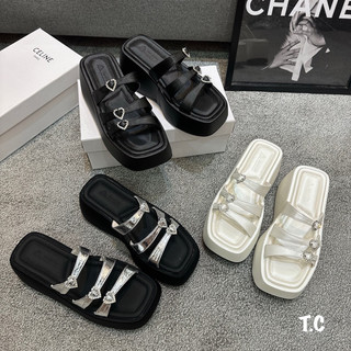 Dép lê 3 quai tag đá độn đế full box