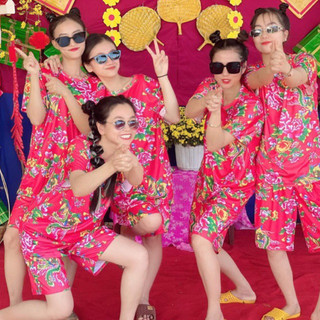ĐỒ BỘ THỂ THAO HOẠ TIẾT  HOA LỚN CON CÔNG