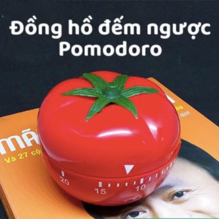 Đồng hồ cà chua pomodoro đếm ngược, quản lý thời gian, hẹn giờ nấu ăn, học bài, tập trung làm việc
