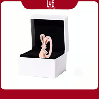 Nhẫn bạc nữ Lys Bow Gorgeous Rose Gold Ring Fullbox 8043 - Bạc cao cấp S925 ALE
