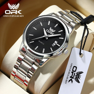 Đồng hồ nam dây thép chính hãng OPK có lịch ngày chống nước dạ quang thời trang đơn giản R476