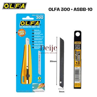 Dao olfa 300 và lưỡi dao olfa asbb-10 10 lưỡi đen
