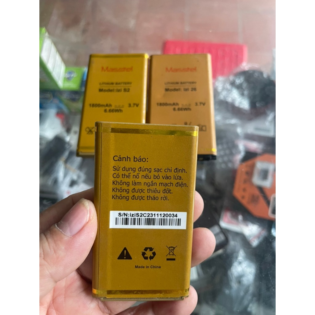 Pin masstel izi T2/T5/T6/T10/S2/ izi 26/A2/IZI30/Fami30/33/60s 4G dùng chung zin mới 100%
