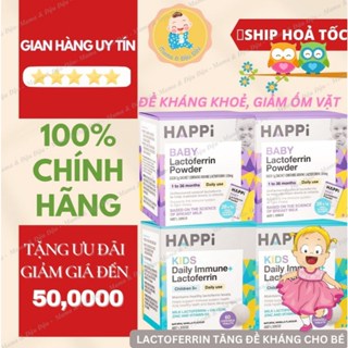[Mẫu mới][Date 2027][Úc] HAPPI Baby, Kid Lactoferrin tăng đề kháng cho bé sinh non, ốm vặt,..