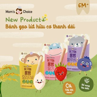 Bánh ăn dặm gạo lứt hữu cơ thanh dài Mom's Choice date T3/2025