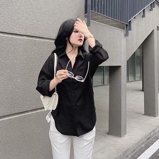 Áo sơ mi kiểu form rộngc, áo kiểu nữ dễ thương, chất liệu Đũi tơ mềm mát, thấm hút mồ hôi Hồng Ngọc Store SMH.38