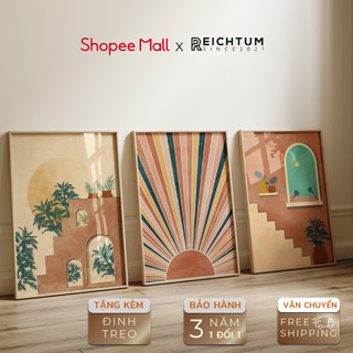 Tranh treo tường canvas cao cấp SET3 của REICHTUM - Phòng khách/ Nhà ngủ/ Decor/ Chất vải canvas