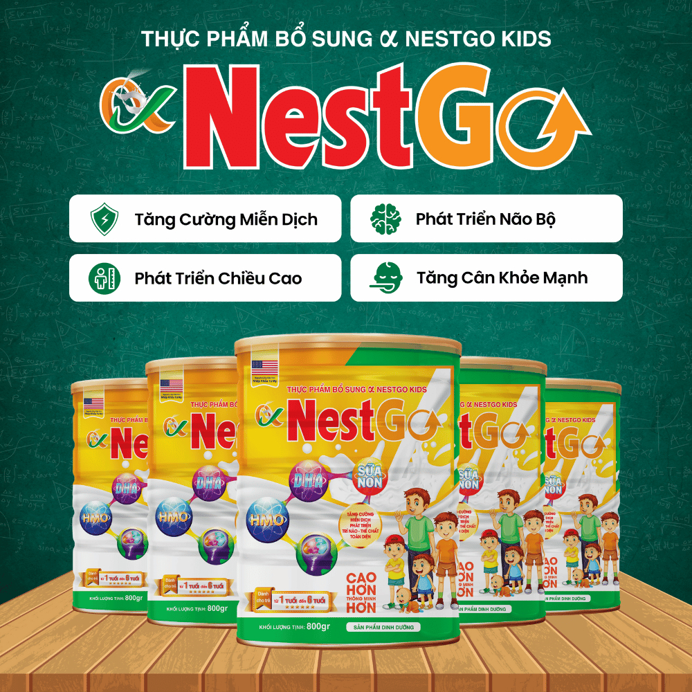 Sữa non Alpha Nest Go Kids 800gr  - Phát triển toàn diện(1-6 tuổi)