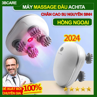 Máy massage đầu ACHITA M65 nâng cấp hồng ngoại và chân massage cao su kích thích mọc tóc máy massage cầm tay