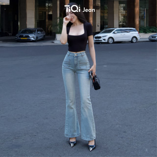 Quần jean nữ ống loe phối túi trước co giãn TiQi Jeans G2-330