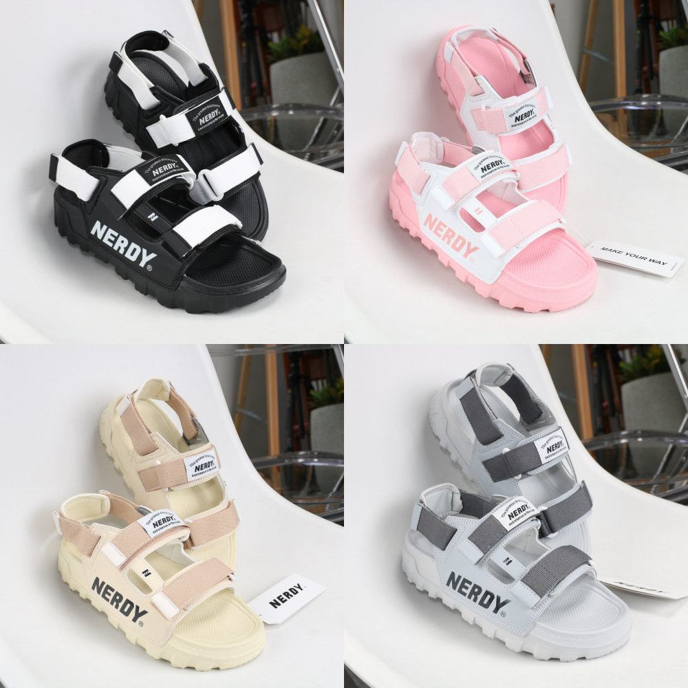 Giày Sandal Nerdy ❤️TẶNG VỚ❤️ giày xăng đan thể thao nam nữ unisex đủ màu hottrend giày học sinh đủ màu
