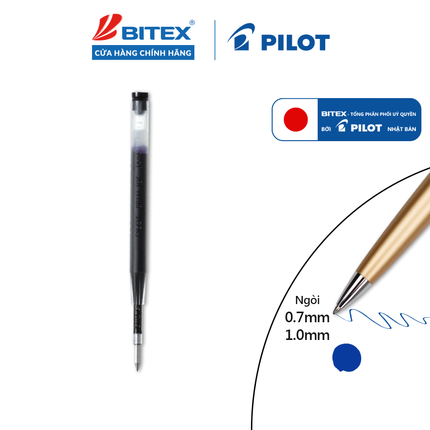 Ruột bút bi ký tên Pilot Mr mực xanh đầu 0.7mm