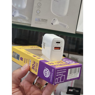 Củ sạc nhanh 2 cổng 30W Remax RP-U82 sạc siêu nhanh cho các dòng máy ipad, điện thoại