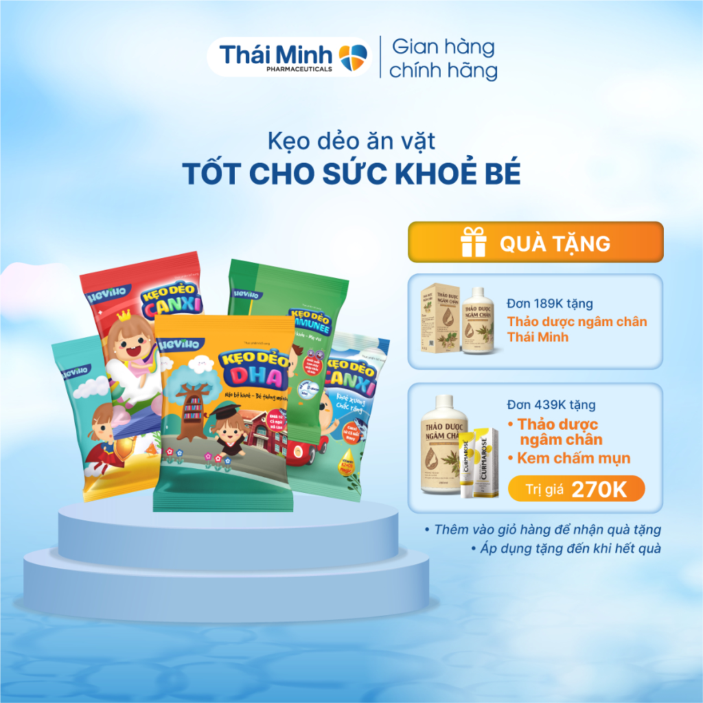 Kẹo Dẻo Heviho - Bổ Sung DHA, Canxi, Tăng Đề Kháng Giúp Bé Cao Lớn, Cho Bé Ăn Vặt Mà Vẫn Có Lợi Cho Sức Khoẻ - Gói 32gr