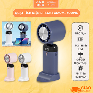  Quạt Tích Điện Nén Đá Lạnh XM Youpin Losky LT-S3213 Nhỏ Gọn,Cầm Tay,Có Đế Giữ Điện Thoại,Pin Trâu 3600mAh 