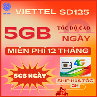 Sim 4G Viettel Trọn Gói 1 Năm 12SD125/MXH80Y/12st60n Dùng 12-14 Tháng Không Phải Nạp Tiền