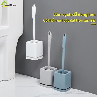 Bàn chải BUNA chà nhà vệ sinh cán dài,hộp treo chổi cọ nhà vệ sinh,bộ bàn chải chà toilet treo tường
