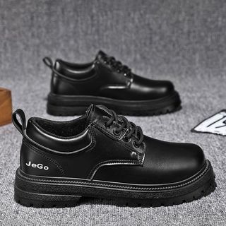Giày Boots Da Cực Chất Cổ Thấp BCT004 - Full Đen