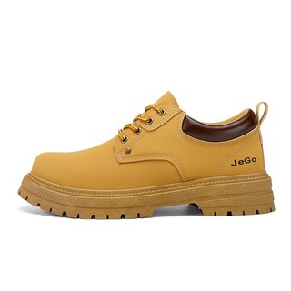 Giày Boots Da  Cực Chất Cổ Thấp BCT004 - Kaki