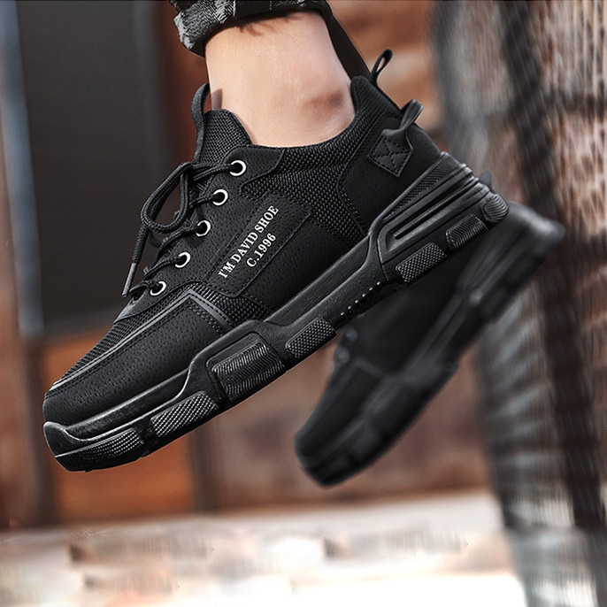 Giày Boots Da Cực Chất BCT Cổ Thấp  - Đen