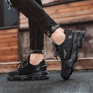 Giày Boots Da Cực Chất BCT Cổ Thấp  - Đen