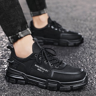 Giày Boots Da Cực Chất BCT Cổ Thấp  - Đen