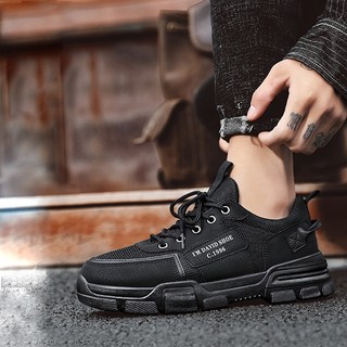 Giày Boots Da Cực Chất BCT Cổ Thấp  - Đen