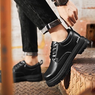 Giày Boots Da Cực Chất Cổ Thấp BCT004 - Full Đen