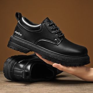 Giày Boots Da Cực Chất Cổ Thấp BCT004 - Full Đen
