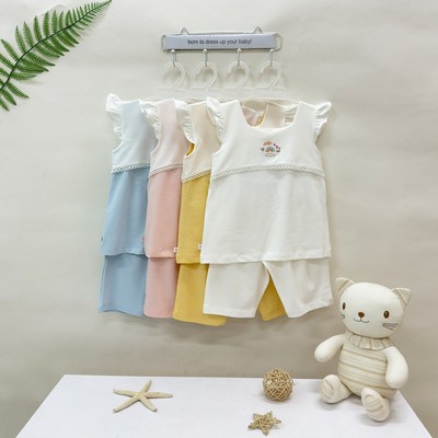Bộ ngắn bé gái tay cánh tiên 1755