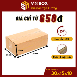 30x15x10 hộp carton đóng gói hàng giá rẻ - VN BOX HCM