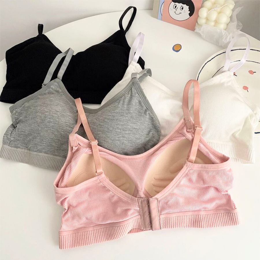 Áo Ngực Cotton Có Mút Bàn Tay Co Dãn Cài Sau SUNBRA 9188