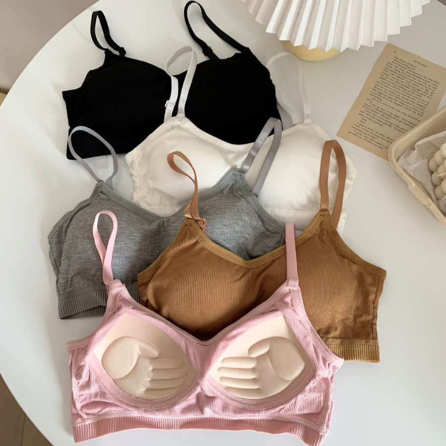 Áo Ngực Cotton Có Mút Bàn Tay Co Dãn Cài Sau SUNBRA 9188