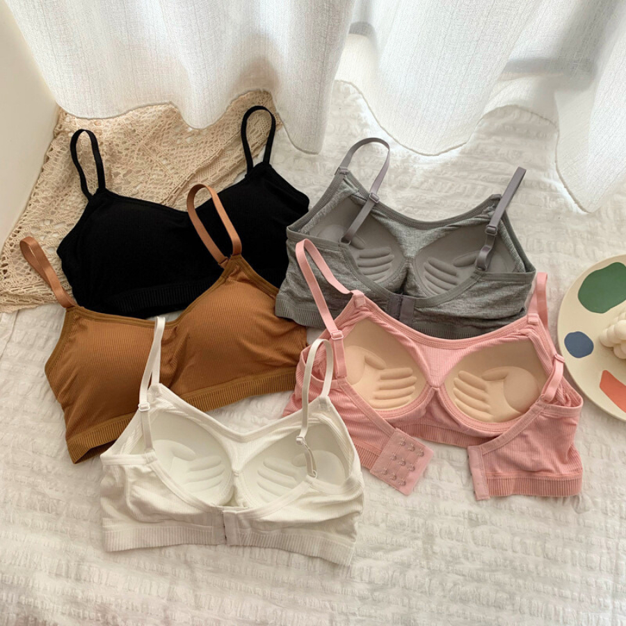 Áo Ngực Cotton Có Mút Bàn Tay Co Dãn Cài Sau SUNBRA 9188